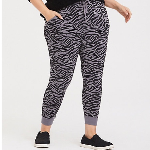 torrid Pants - NWT TORRID ZEBRA STRIPED JOGGERS active punk 1X